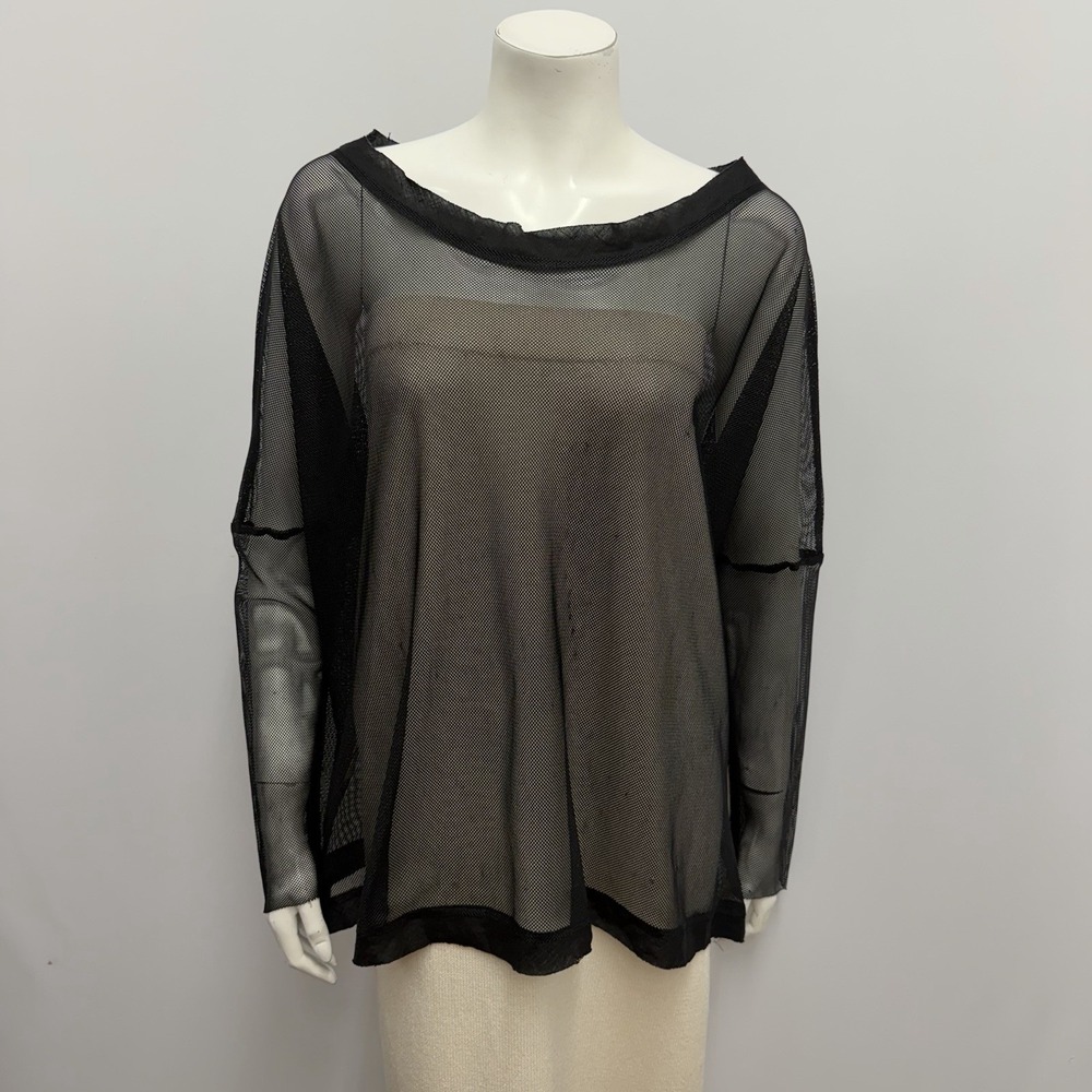 Planet Sheer Mesh Top ARTSY Black One Size Fits All OSFA